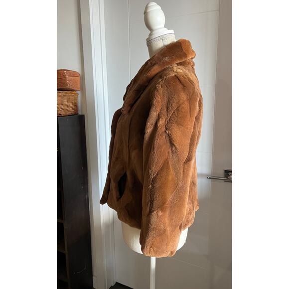 Dasco Filippidis Filippos Genuine Mink Brown Fur Cropped 3/4 sleeve Coat Sz 42 - Picture 8 of 15